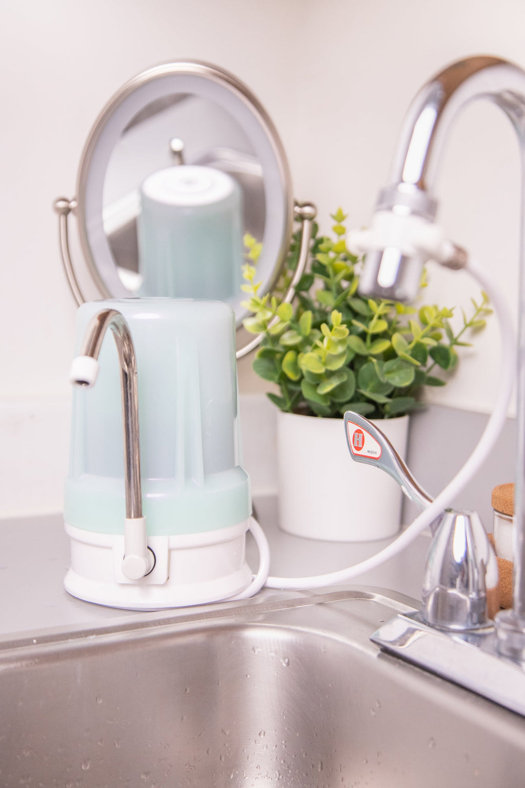 Alka Beauty Countertop Vanity Water System lifestyle detail